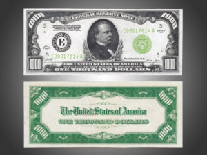A Series 1928 $1000 Federal Reserve Note