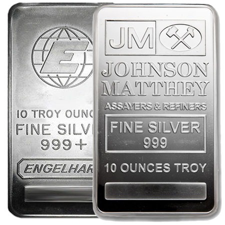 10 oz JM / ENG Silver Bar | Bellevue Rare Coins