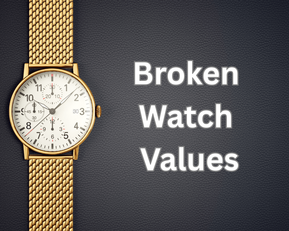 A gold watch against a dark background