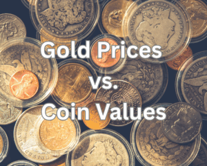 Pile of rare coins on a table