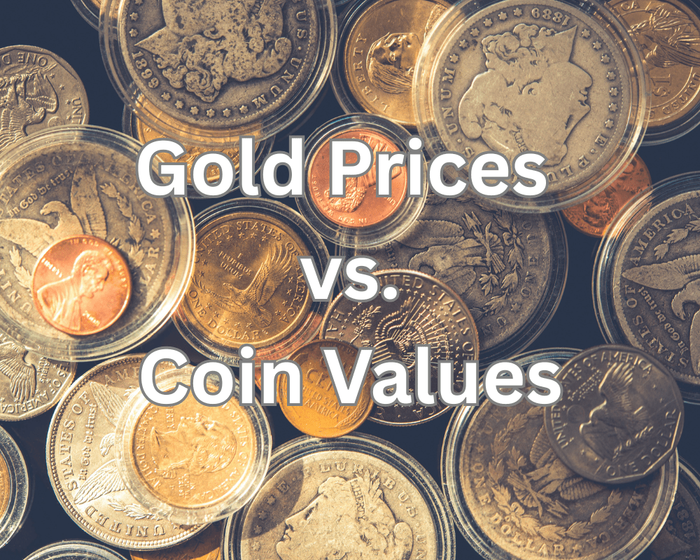 Pile of rare coins on a table