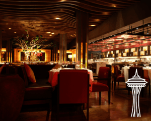 restaurant with mood lighting