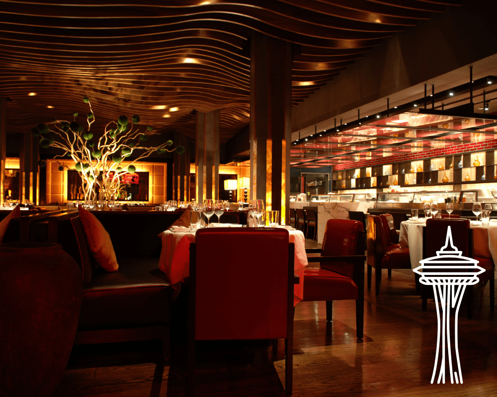 restaurant with mood lighting