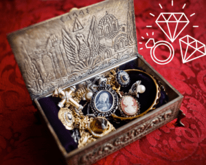 box of old jewelry